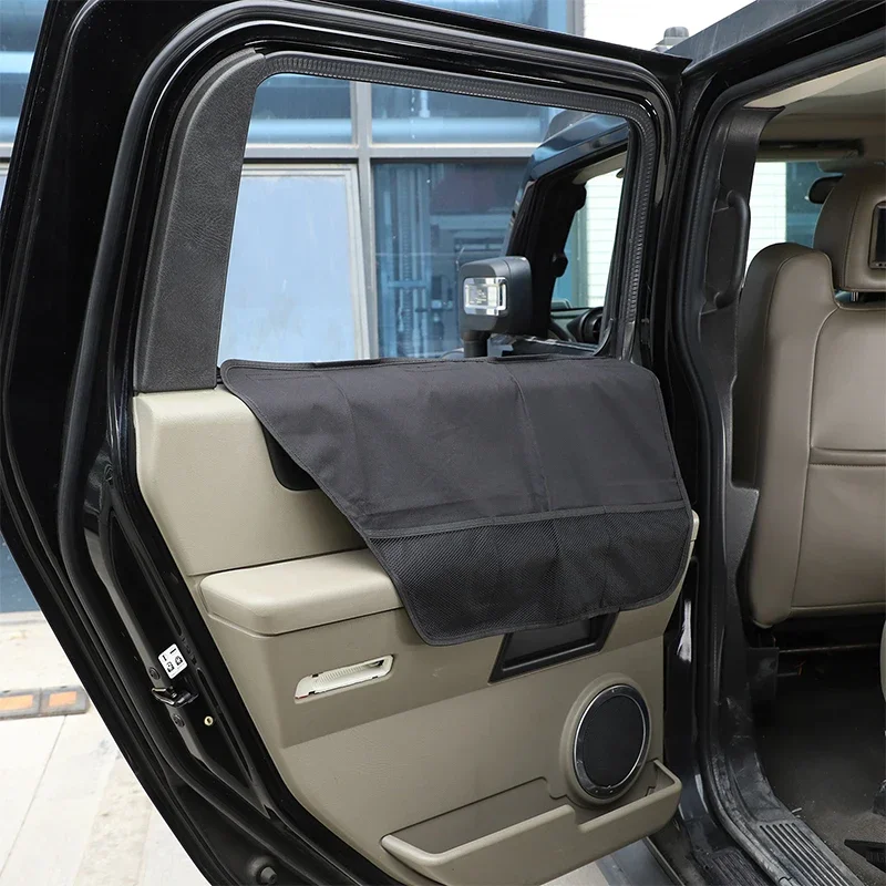 

For Hummer H2 2003-2009 Black Waterproof Oxford Cloth Car Rear Door Anti-Scratch Storage Net Pocket Item Storage Bag