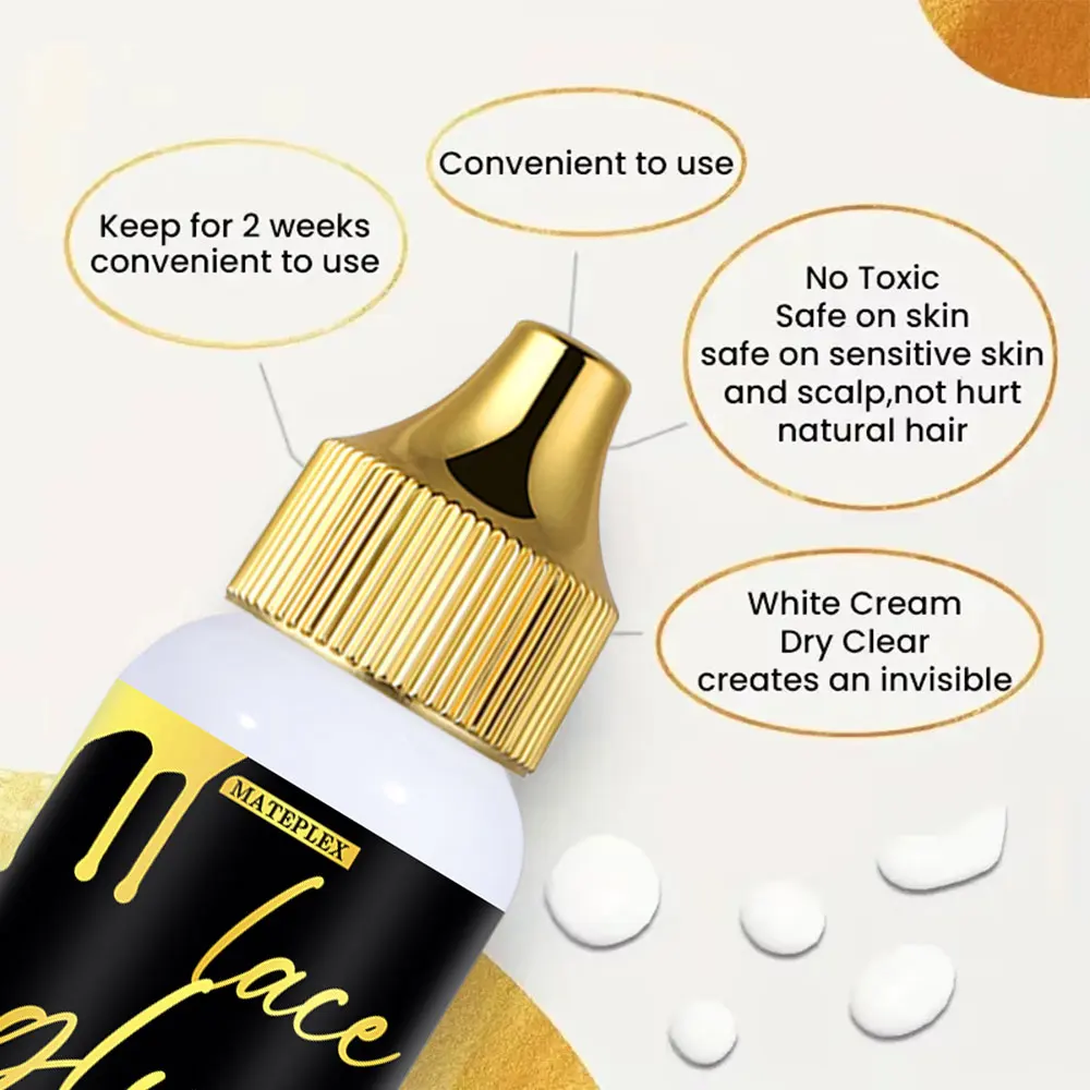 

Wodemate Lace wig Waterproof Super Long Lasting Glue Lace Front Wigs Glue Bonding Hair Glue Glue Remover Wig Installation Kit