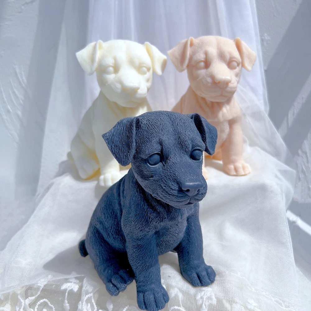 Jack Russell Puppy Candle Mold Animal Puppies Soy Wax stampo in Silicone Dog Lover Home Decor