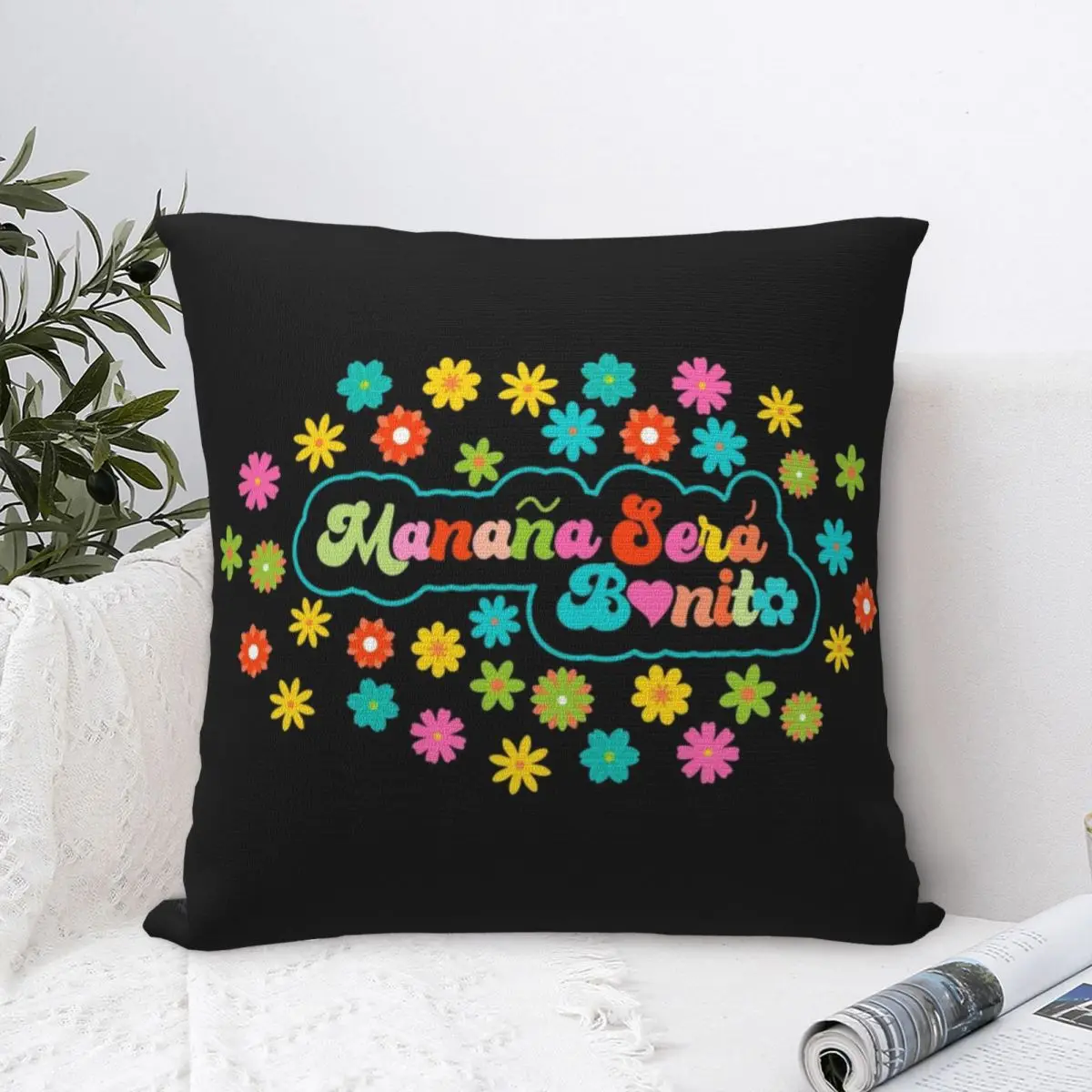 

Colorful Manana Sera Bonito Karol G Inspired Pillow Case Cushion Covers Funny Zipper Decorative Throw Pillow Case Cover for Sofa