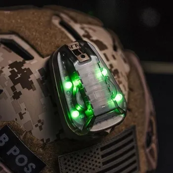 WADSN 방수 무당 벌레 램프, 전술 빠른 헬멧 조명, 사냥 보안 조명, 야외 신호 생존 스트로브 LED 헤드 램프