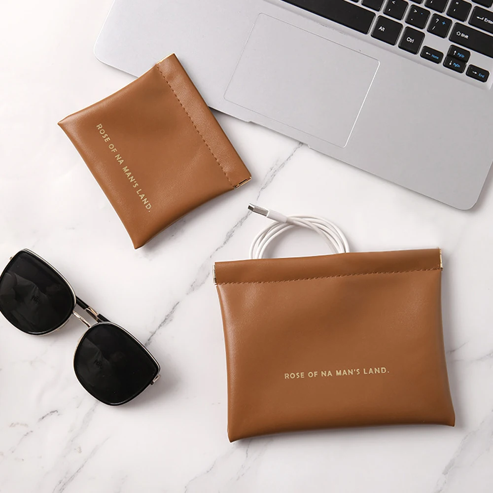 

S+L Size Makeup Bag Data Mini Portable Cable Digital Storage Bag Automatically Closes Wired Earphones Carrying Bag Power Charger