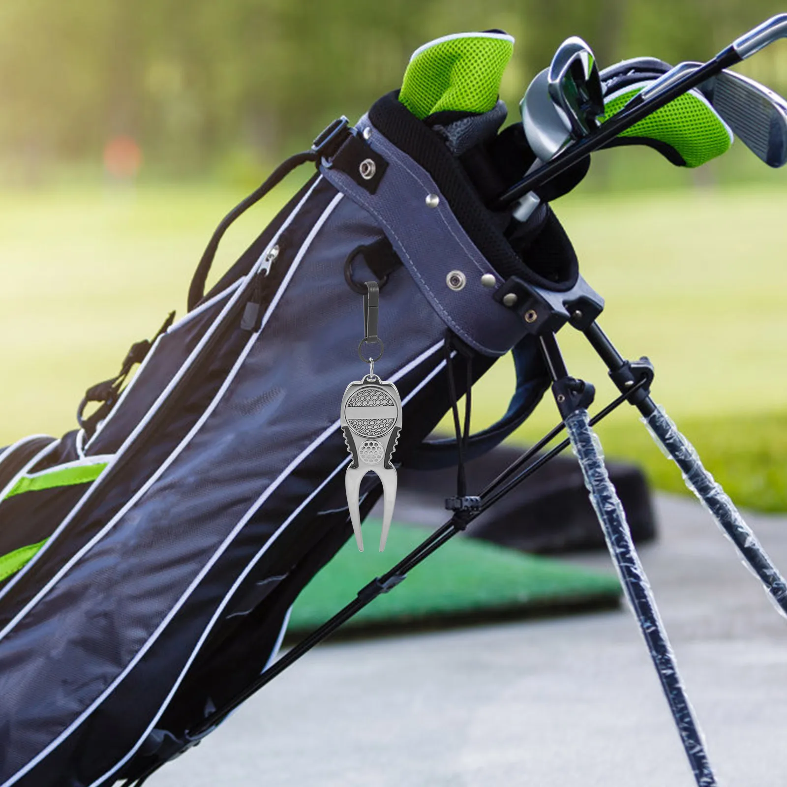 

Repair Tool Portable Fork Lawn Fixing Outdoor Golfs Divot Fork Marker Aluminium Practice Supplies Golfs Metal Tool