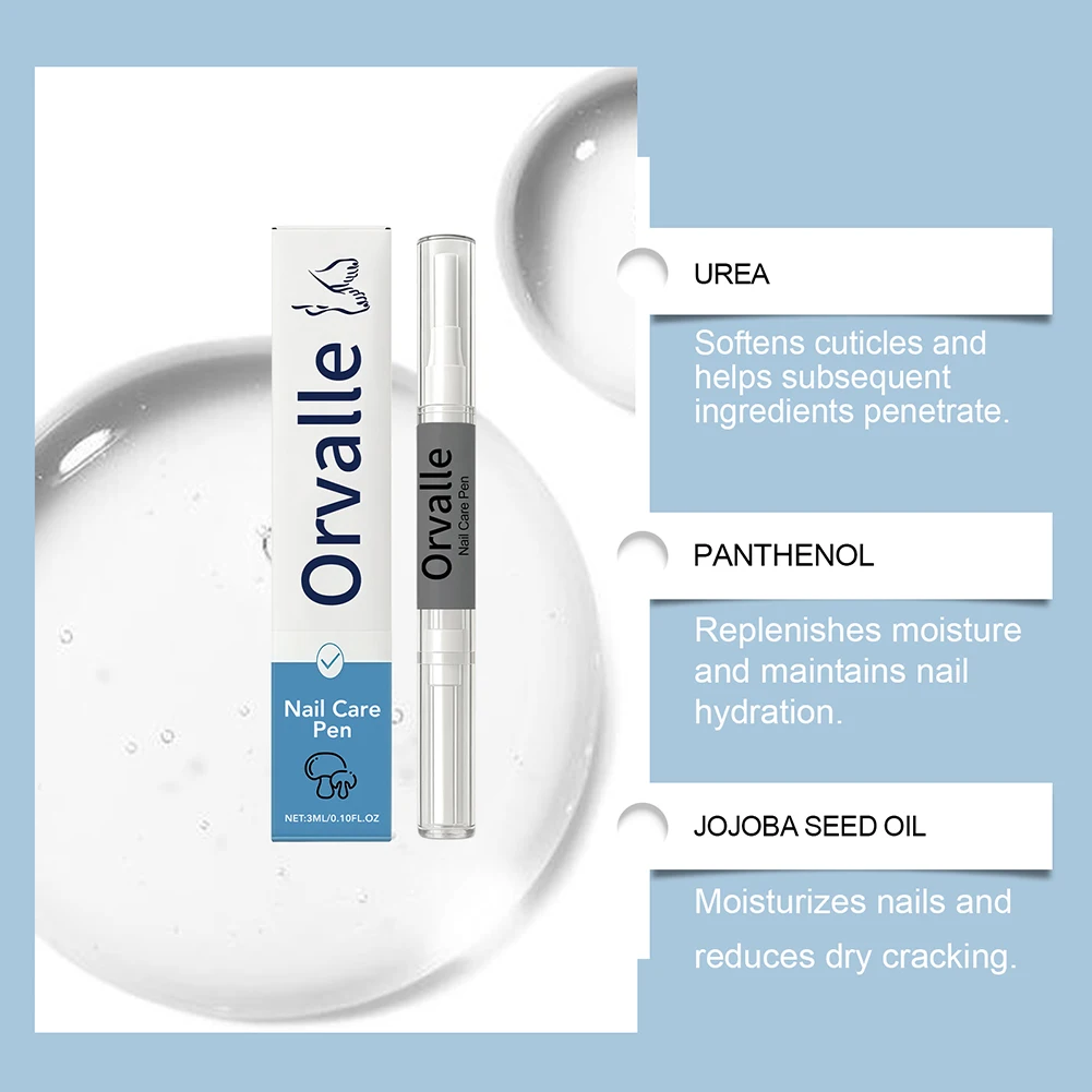 Tratamientos para el crecimiento de las uñas, pluma para el cuidado, fortalecedor de uñas Natural, solucin de reparacin de suero, nutre, hidrata, aplicador para el cuidado de las uñas