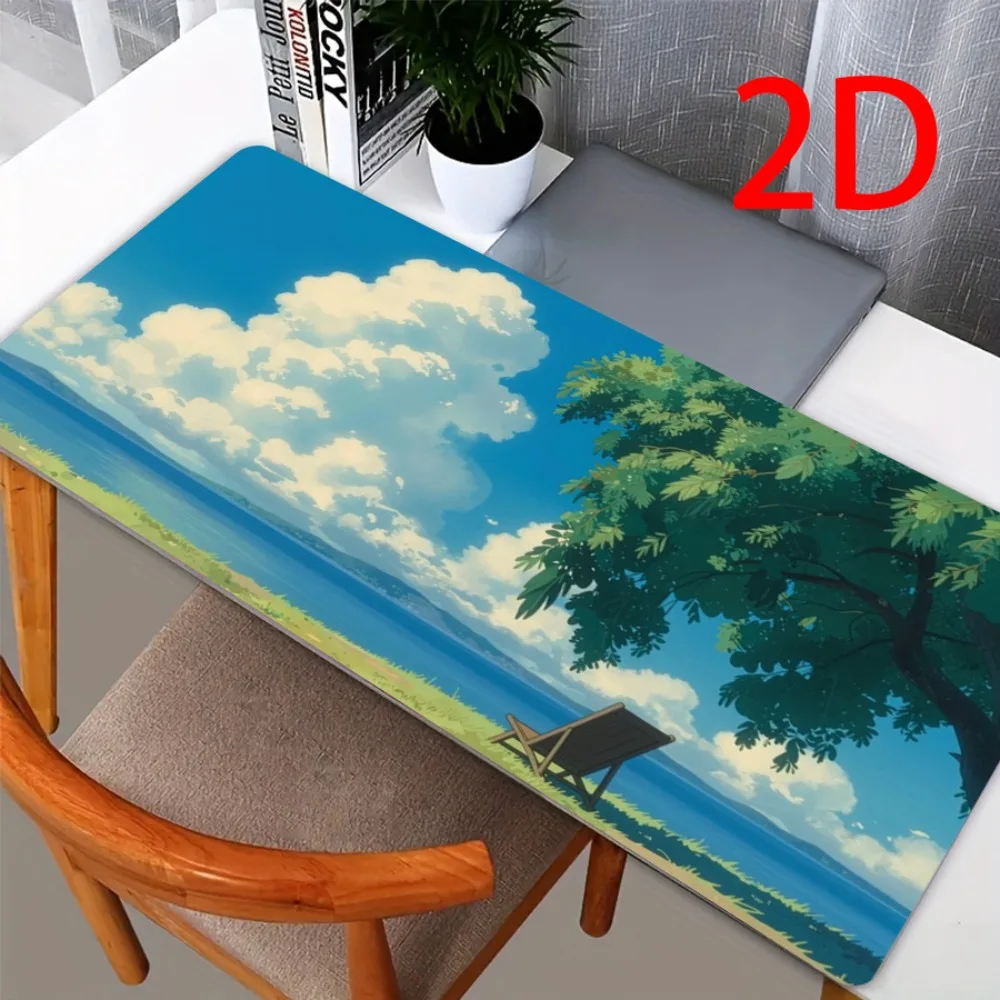 Extra-large gaming mouse pad with edge design, washable and durable, suitable for computer cat lovers and desktop mouse pads.