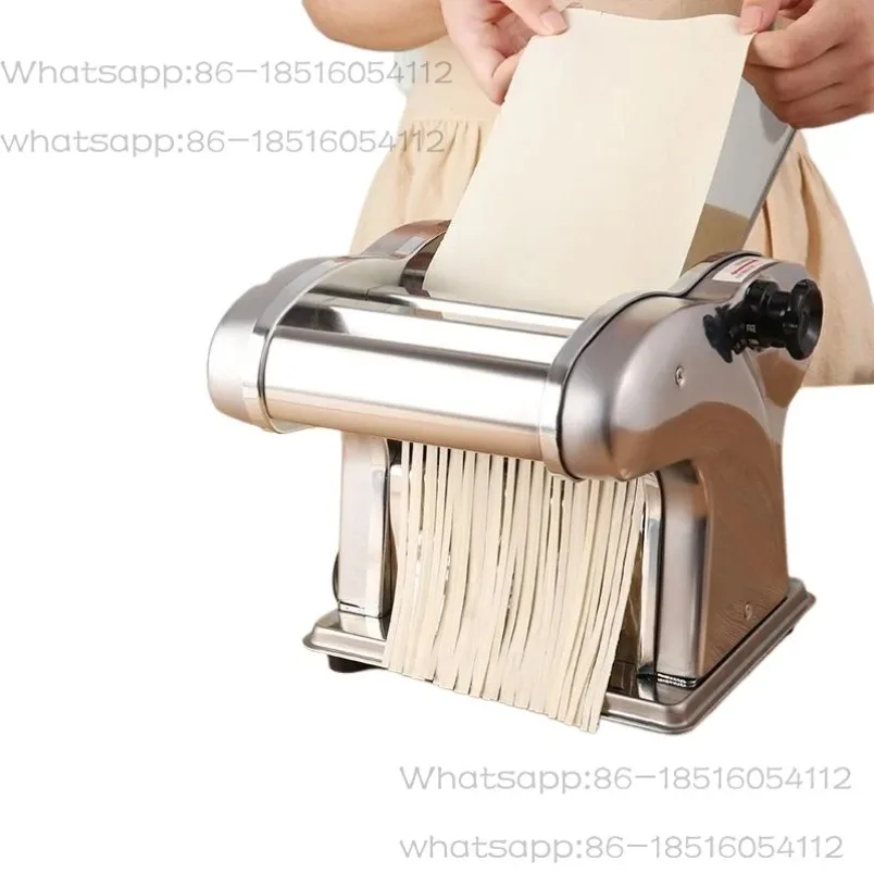 Spot 220V Small Household Noodle Machine Fully Automatic Stainless Steel Noodle Press Dumpling Skin Making Machine