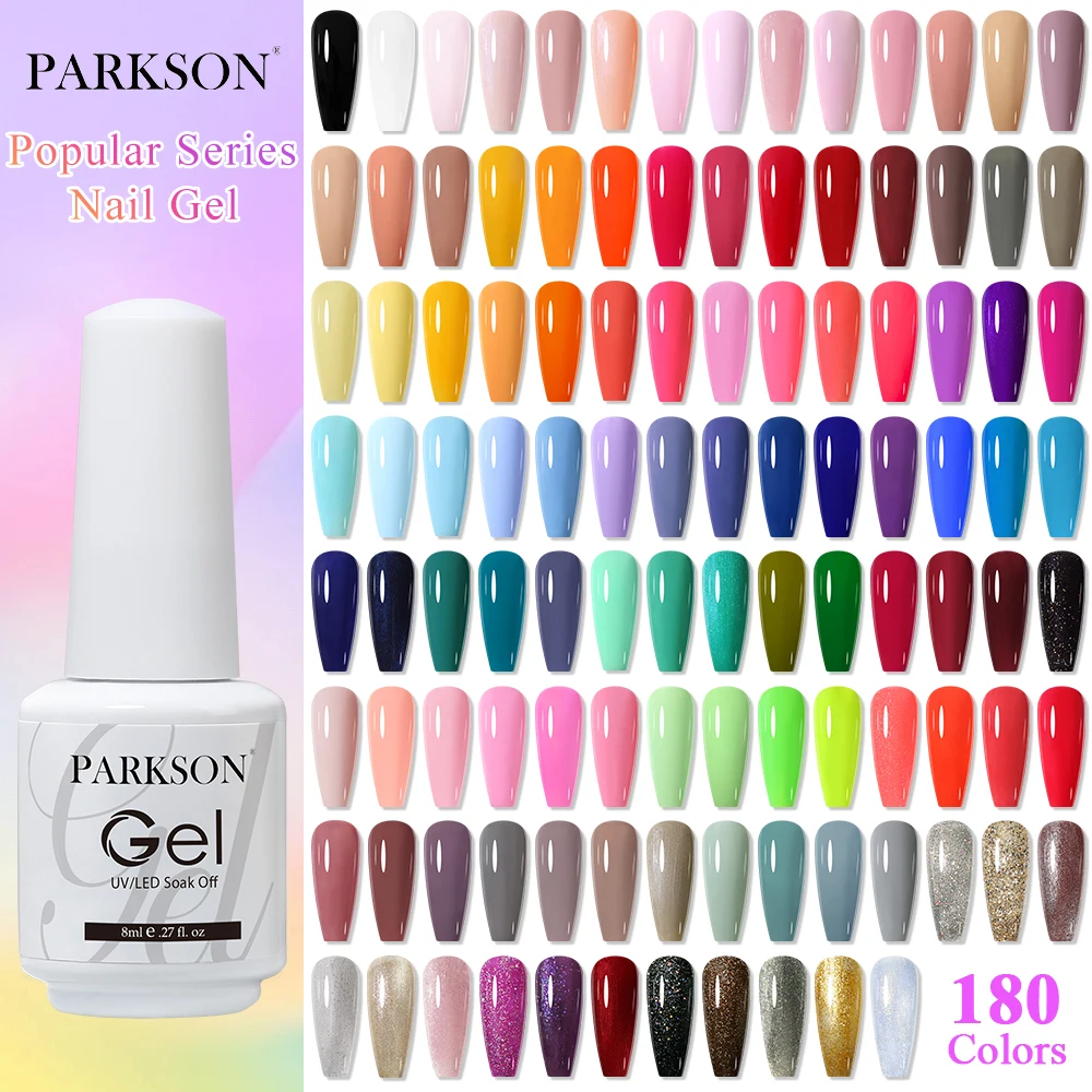 파르손 8ml 헤마 프리 컬러 젤 네일 폴리쉬 누드 핑크 레드 그린 컬렉션 네일 젤 폴리쉬 글리터 소크 오프 UV LED 젤