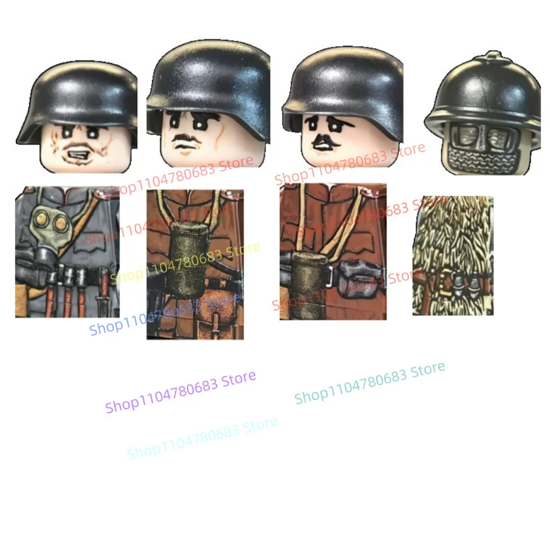 Neue MOC Minifiguren Militärisches Schlachtfeld: Generäle, Kommandanten und Soldaten Spielzeugmodelle, Feiertagsgeschenke