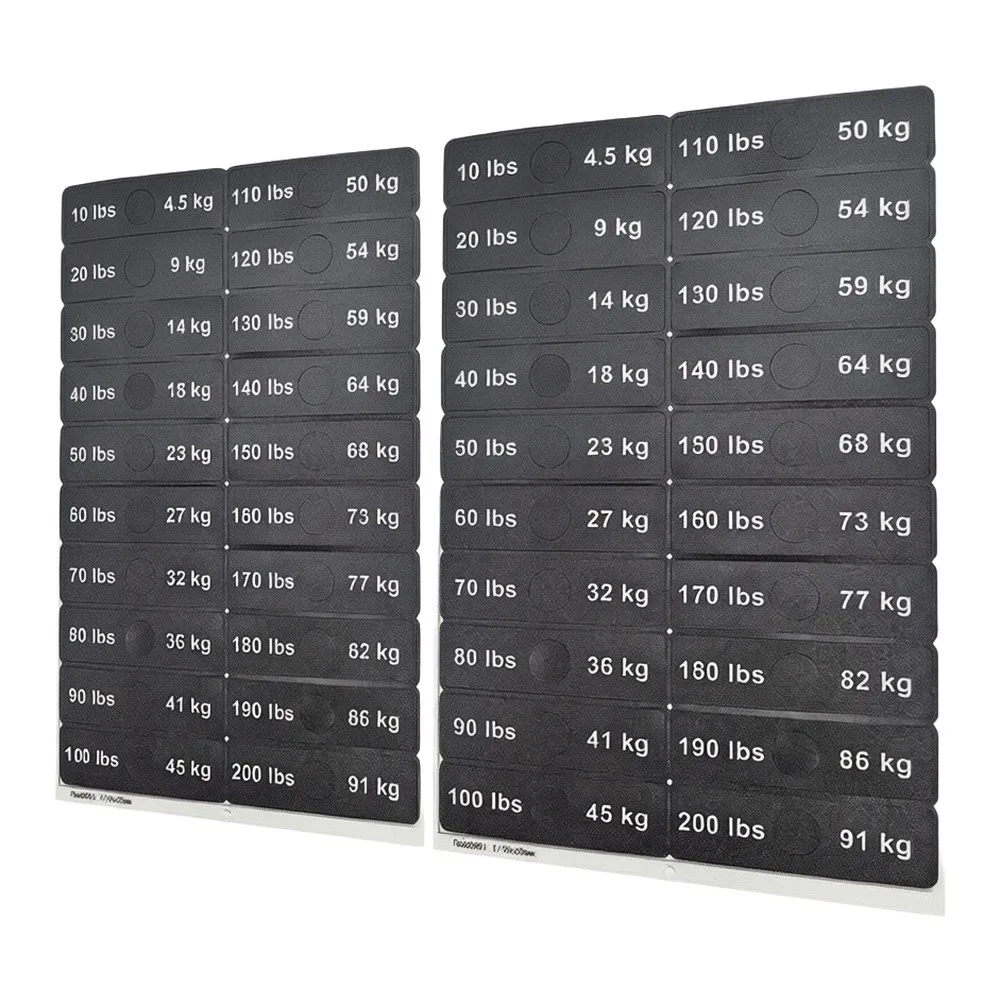 20pcs Gym Weight Stack Sticker Label Number 4.5kg 91kg Fitness Equipment Plate Decal For Cable Pulley Trainer Home Workout Gear