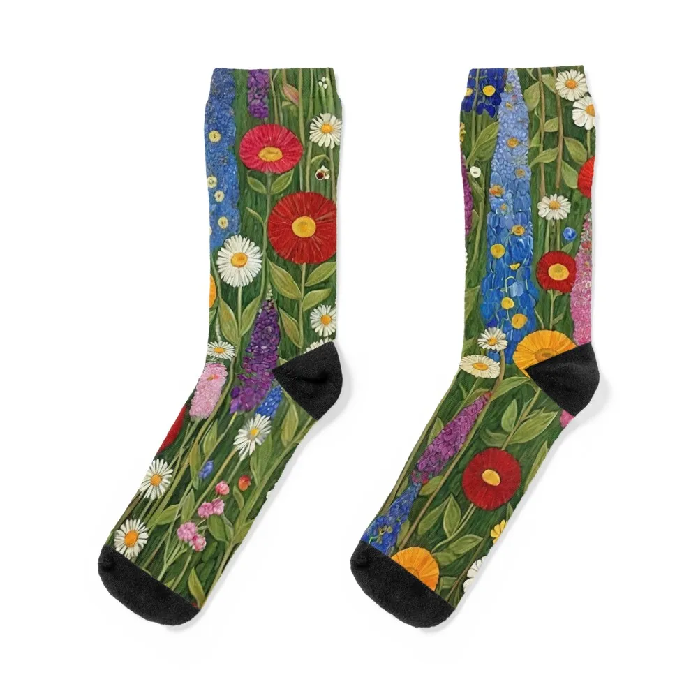 

Gustav Klimt Flower Garden Socks tennis Argentina Crossfit floor Socks Women Men's