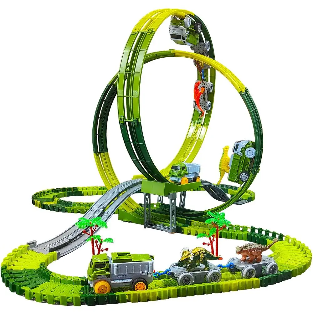 

Dinosaur World Climbing Track Train Railway Toy Anti-gravity Electric Track Toy Flexible Track Vehicle Dinosaur Track Car