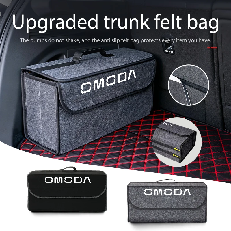 Caixa de Armazenamento Universal para Porta-Malas de Carro, Bolsa Organizadora Portátil para Viagem, Compatível com Chery Omoda 5 C5 fx 7 8 Pro Plus 7 EV PRO PHEV FX