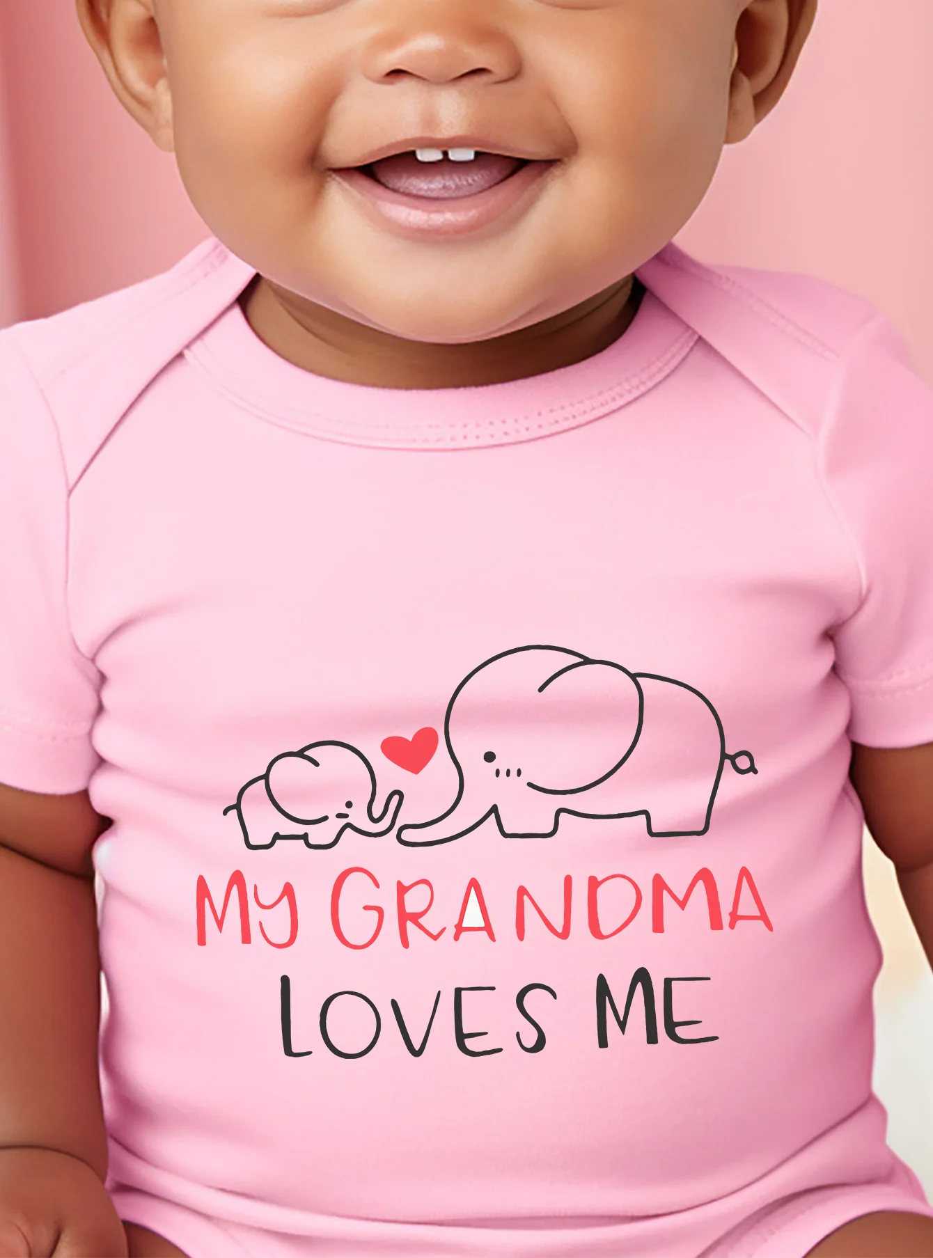 Jumpsuit Newborn Clothes Bodysuit My Grandma Loves Me Print Baby Girl Boy Onesie Short Sleeve Toddler Infant Rompers Cute