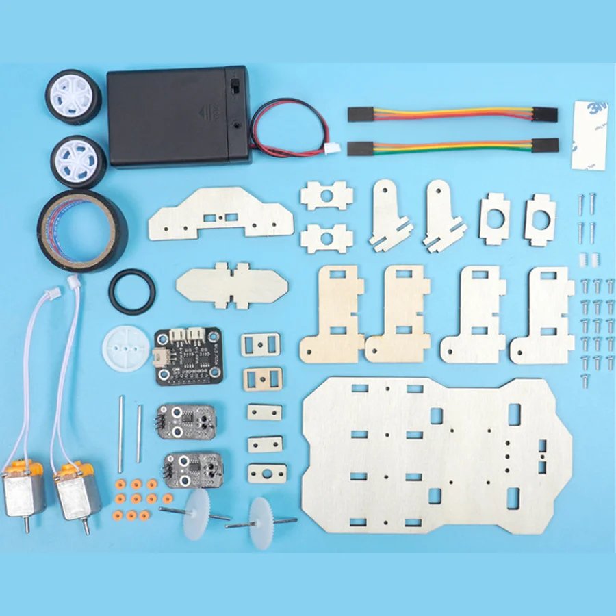 DIY Science Toys Tracing Car Model Technology Physics Experimental Tool Material Kit School Children Learning Educational Toy