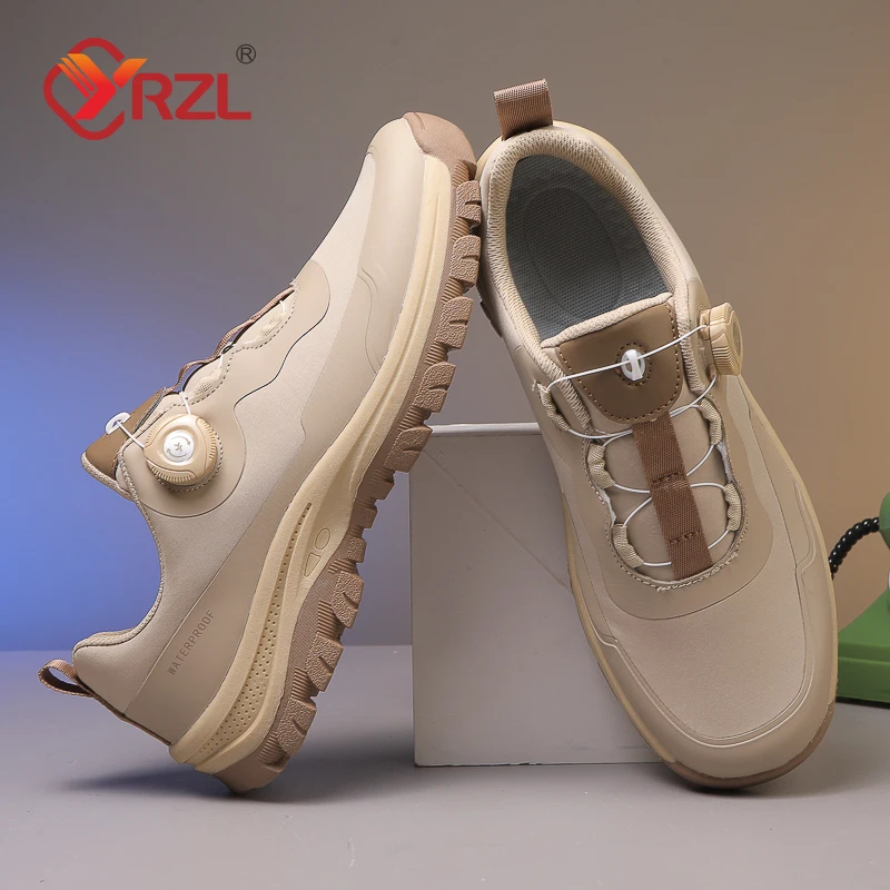 YRZL Men's Trail Running Shoes Lightweight Hiking Shoes Non Slip Outdoor Shoes Breathable Trekking Sneakers for Men Comfortable