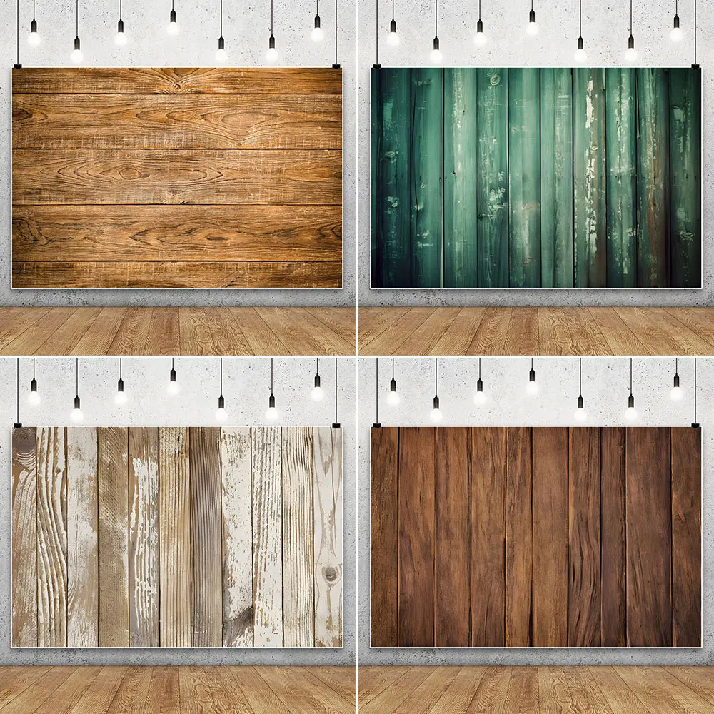 

Wooden Board Photography Backdrop Retro Rustic Wood Wall Kid Adult Portrait Birthday Party Decor Baby Shower Photo Background