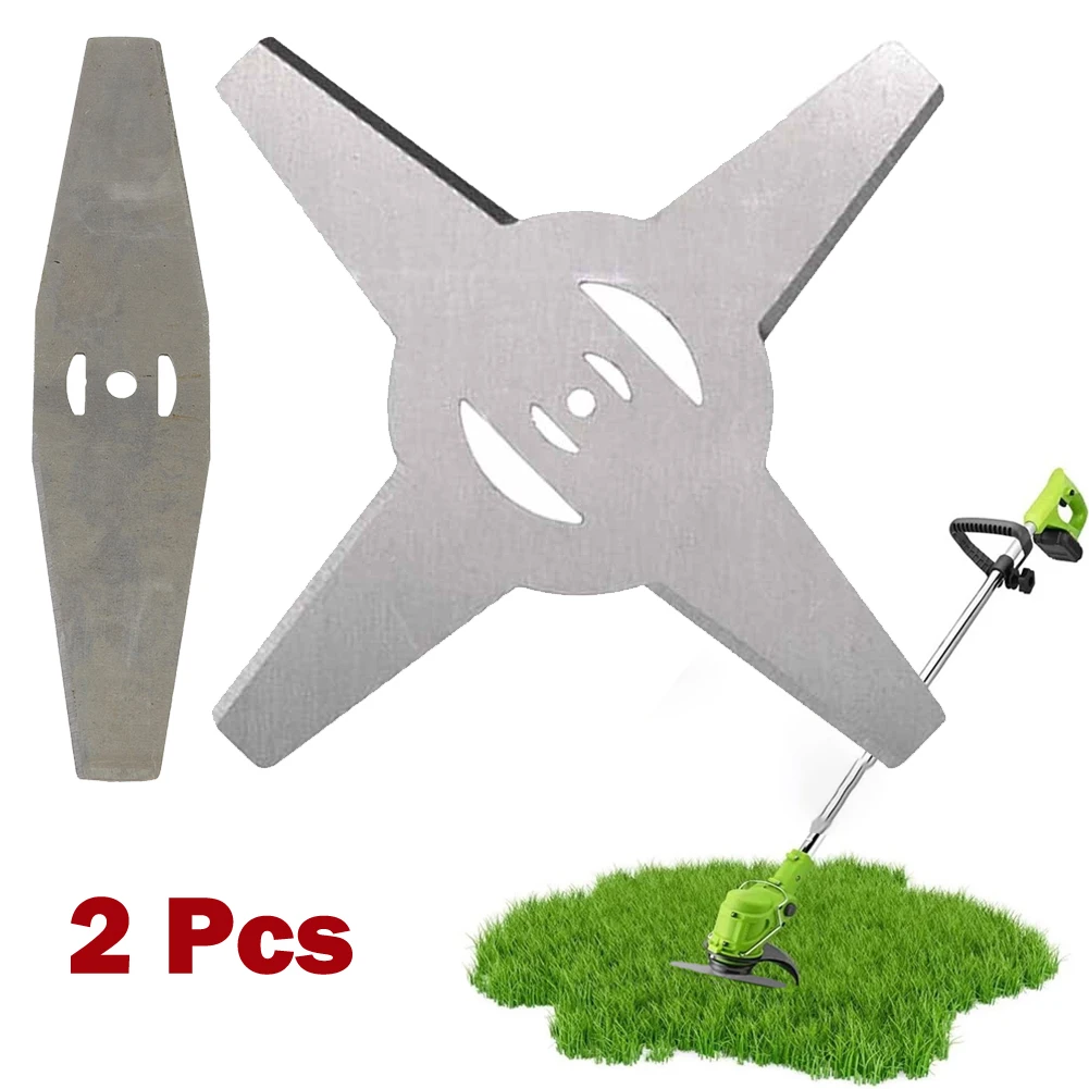 Metal Grass String Trimmer Head Replacement Saw Blades Lawn Mower Fittings 2pcs Lawn Mower, Brush Cutter, Cutting Blade Replace