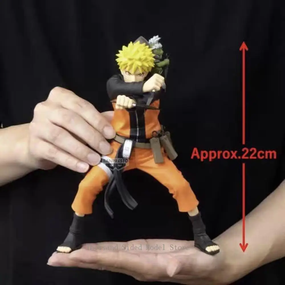 Original banpresto grandista naruto shippuden uzumaki naruto 22cm (série naruto 72, 45) anime figura brinquedos modelo de ação