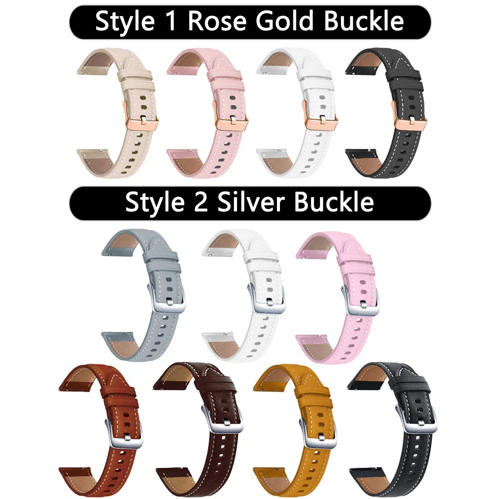 20mm Leather Strap For Garmin Venu SQ 2 Plus/vivoactive 3/5 Easy fit Band for Forerunner 165/245/645/55 Silicone Bracelet Correa