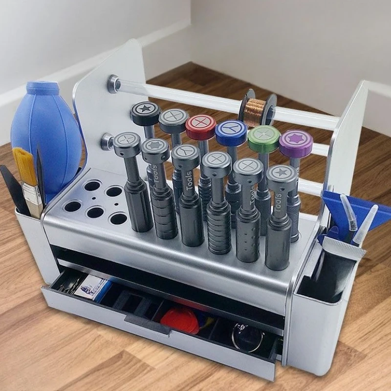 

Small Tool Storage Rack Desktop Detachable Toolbox Electronic Repair Tools Organizational Frame Precision Machining Tool Racks