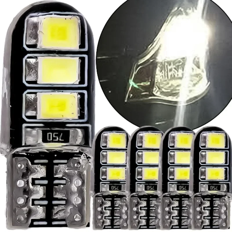 

10/1 шт. T10 W5W 6 SMD светодиодный силикагель водонепроницаемый клиновой светильник 194 2835 WY5W силиконовый корпус автомобильная купольная лампа для чтения автопарковочная лампа