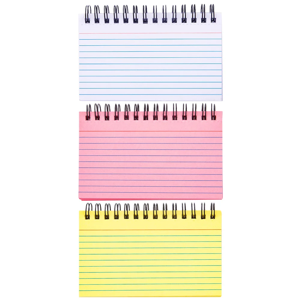 

3 Pcs Coil Horizontal Line Book Notepad Notebook Pocket Notebooks The Writing Portable Work Small