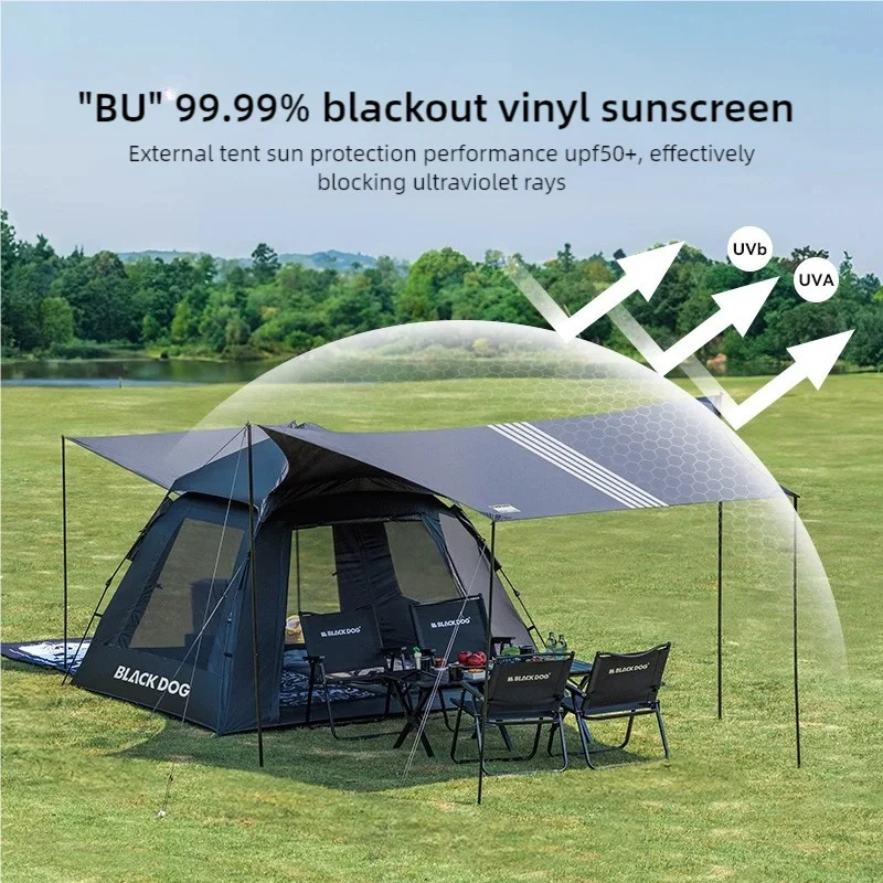 

Blackdog Outdoor Tent Portable 3 Seconds Automatic Quick Open Vinyl Tent UPF50+ Sunproof Rainproof Camping Eqiupment