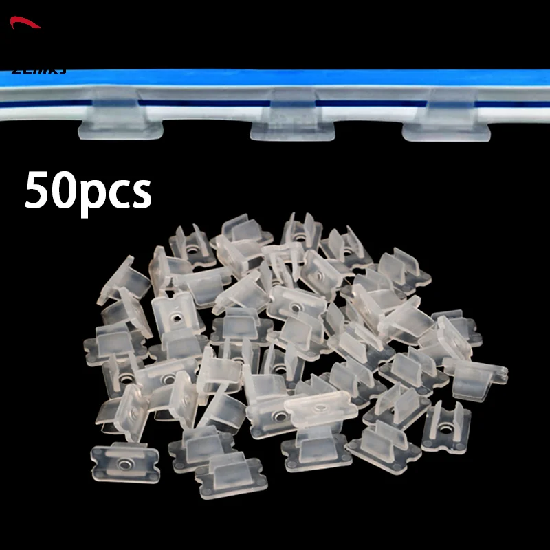 (ZYDD01) 50Pcs/lot 6*12MM LED Strip Fix Clips Connector For Fixing 2835 Neon Light Plastic Buckle Accessories