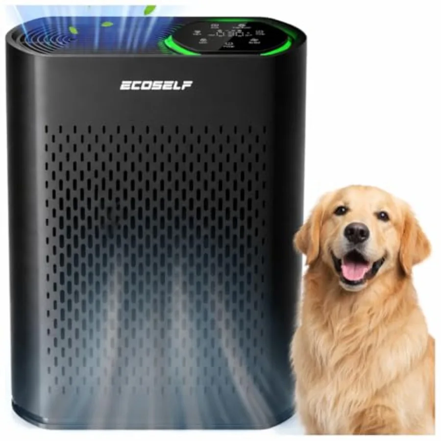 

Очиститель воздуха для больших помещений: очищает 2400 кв. футов за 30 минут, 3-ступенчатая система True HEPA, 360-градусный воздушный поток, большой сенсорный дисплей, контроль состояния воздуха в реальном времени