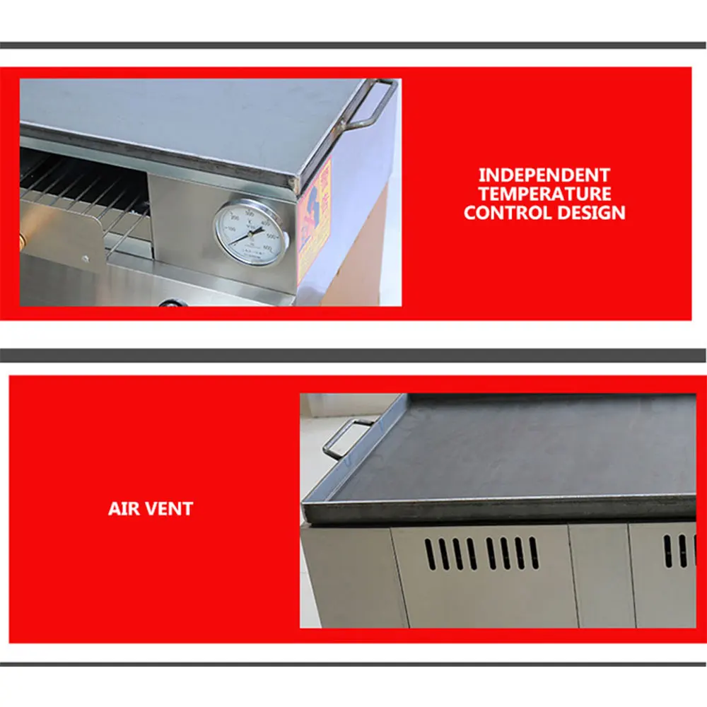 شواية غاز تجارية Babecue موقد نار موقد إشعال يدوي متعدد الوظائف موقد قلي من الفولاذ المقاوم للصدأ