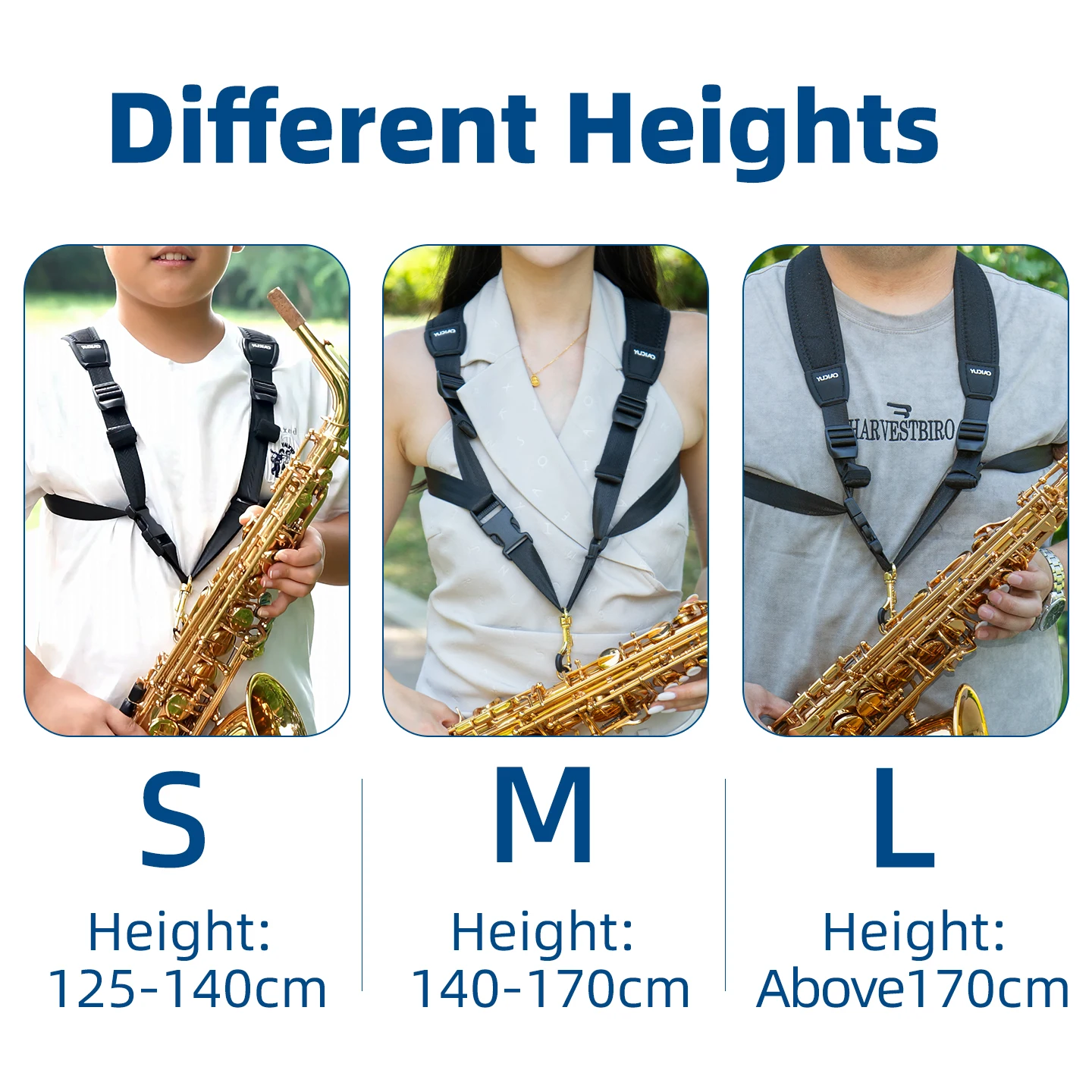 ألتو تينور سوبرانو الساكسفون حزام الكتف المزدوج حبال الرقبة حزام خاص معلق حزام الرياح أداة حزام الكتف الملحقات الموسيقية