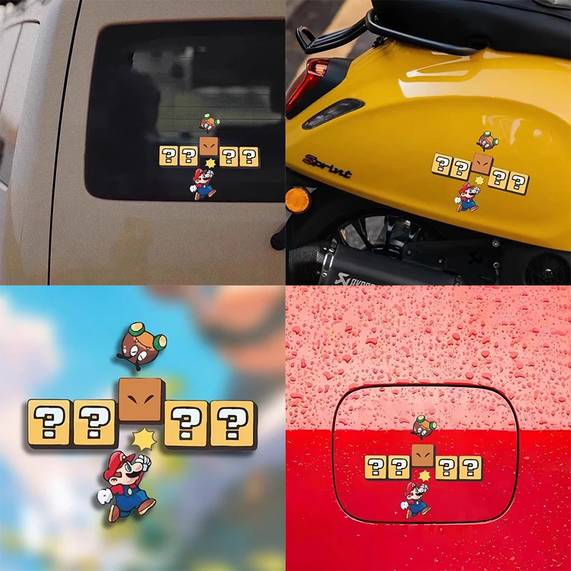 Super Mario Bros Car Stickers Funny and Fun Devil Stickers Waterproof Vinyl Car Cover for Cars Truck, Motorcycle Fuel Tank Caps