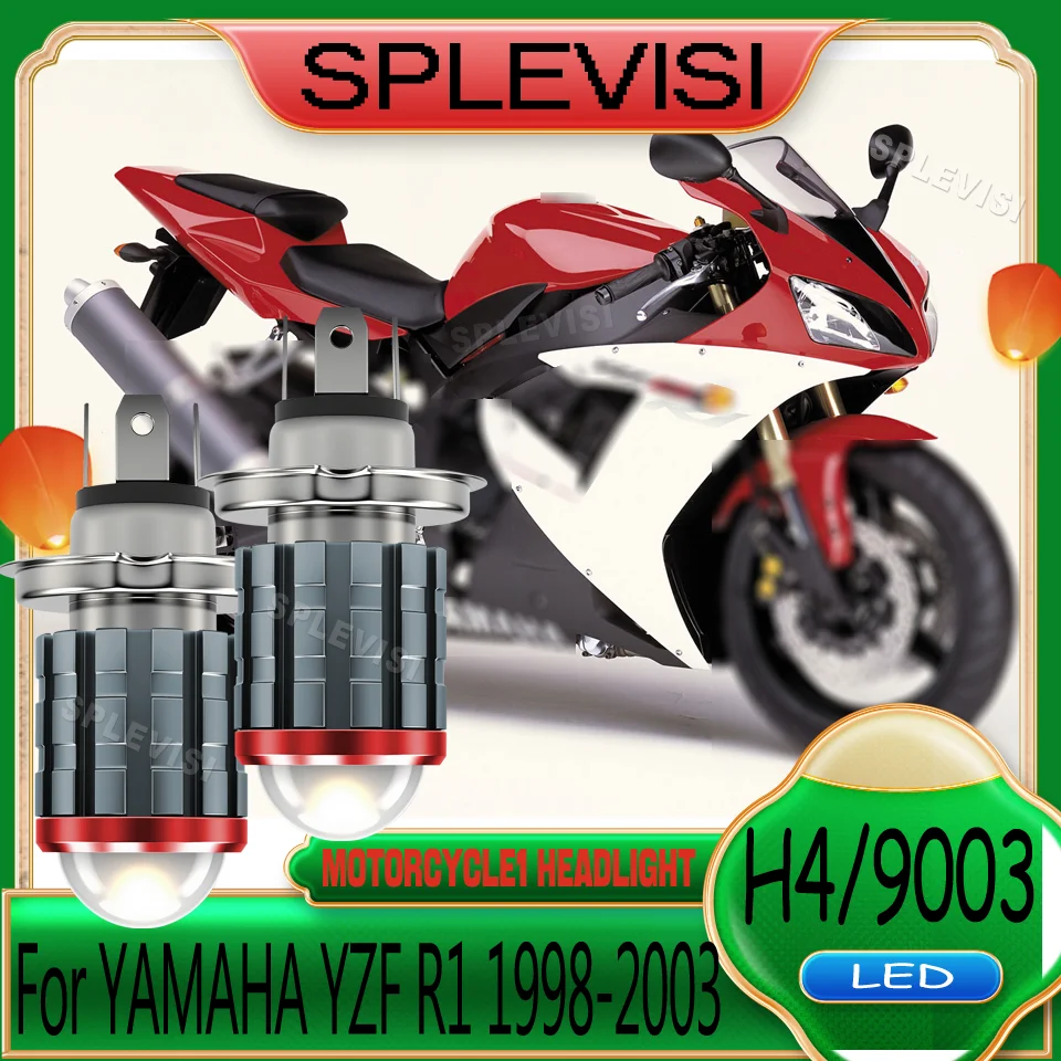 

Enhanced Safety LED Motorcycle Headlight No Delay yellow white HiLo Year-Round For YAMAHA YZF R1 1998 1999 2000 2001 2002 2003
