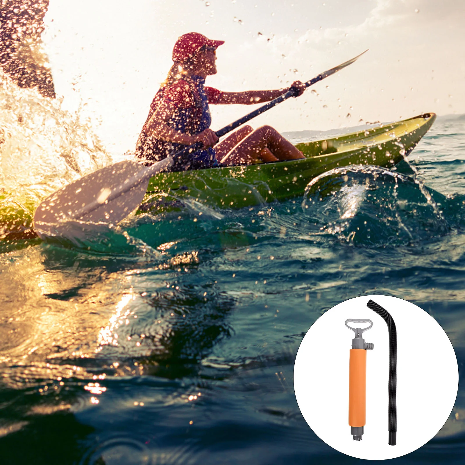 

Kayak Water Bilge Pump Manual Durable Submersible Kayak Boat Bilge Kayak Water Pump Hand Pumps Accessory (Random Color)