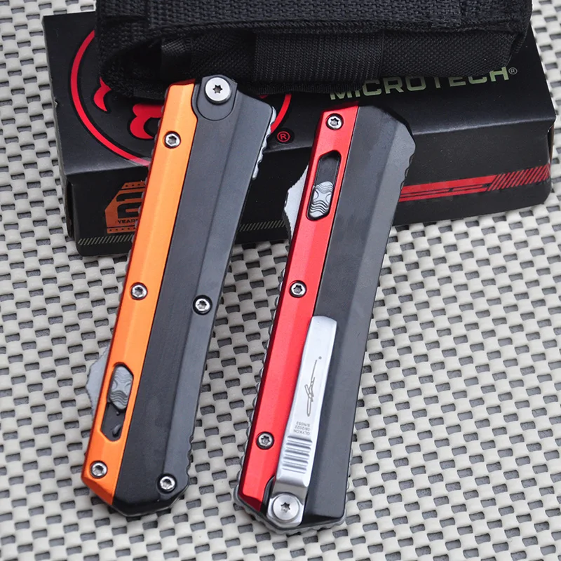 Micro OTF VERSIÓN GK SERIES Glykon Tech Navajas de bolsillo M390 hoja para acampar al aire libre autodefensa mango de aleación de Zinc herramienta EDC de utilidad