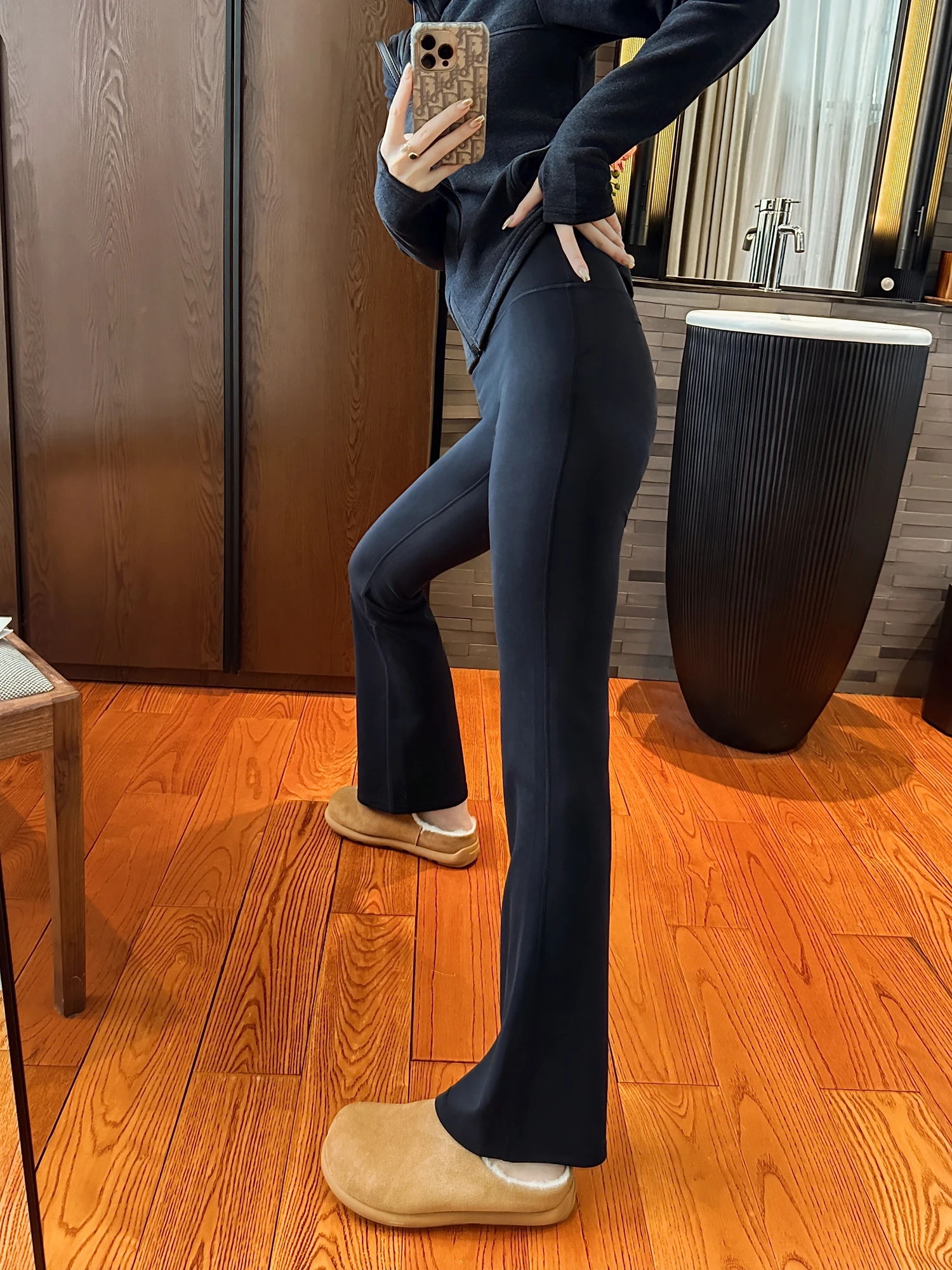 

You See Really Love It Comfortable High Waist Long Pants ark Skin Pants No Drop High Waist Easy to Wear Autumn Winter First...