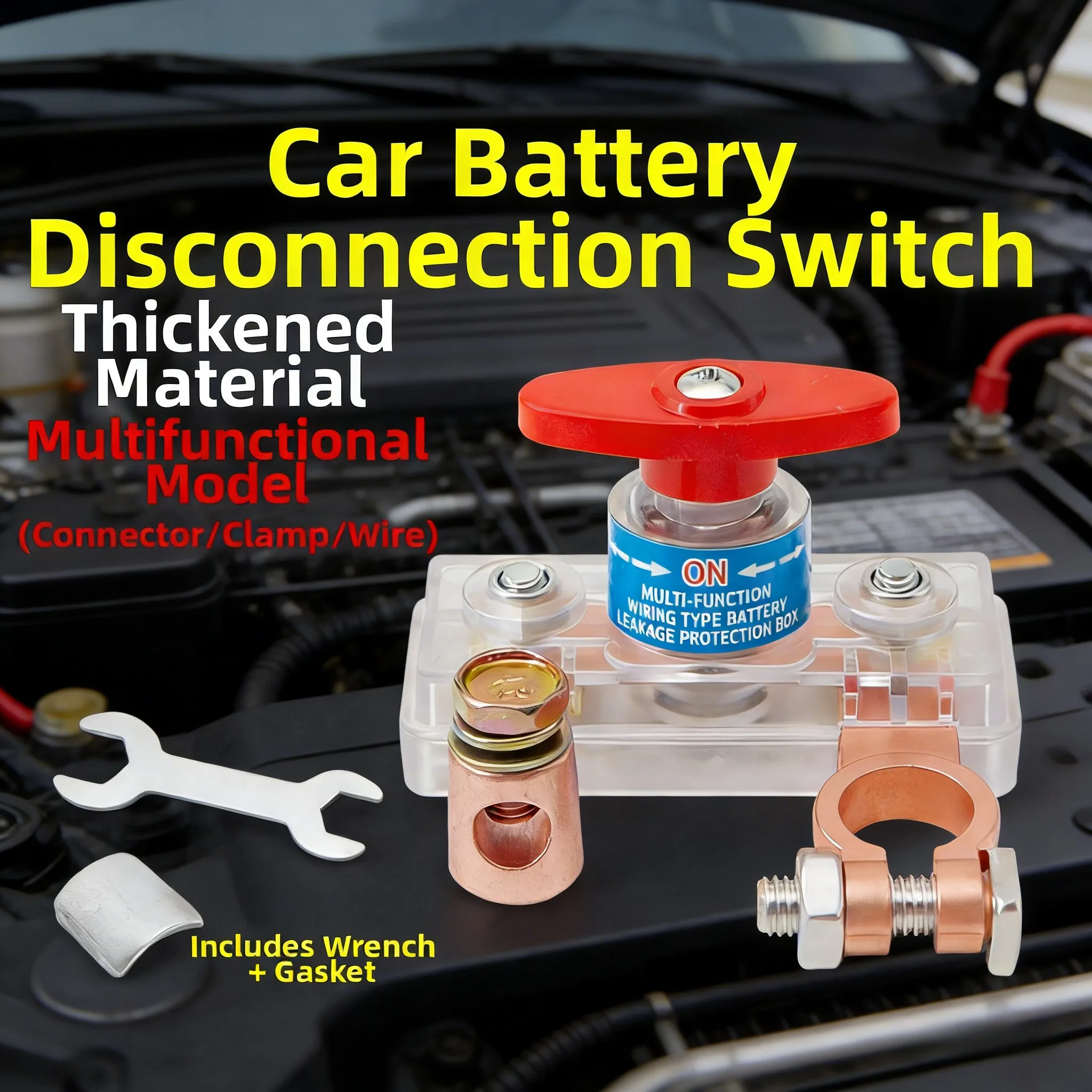 

Выключатель питания автомобильного аккумулятора 12В/24В, из ПК-сплава, для легковых и грузовых автомобилей