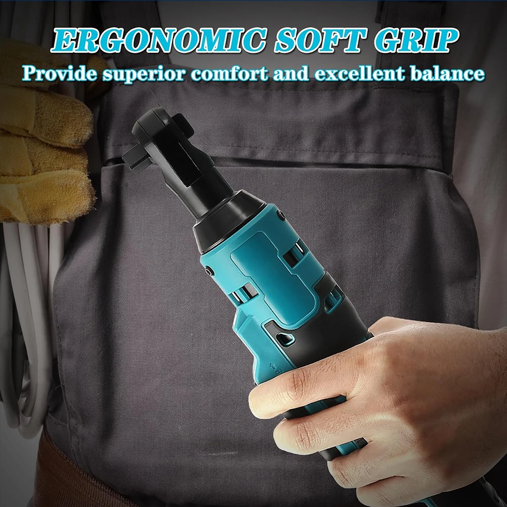 Cordless Electric Ratchet Wrench 3/8\'\' Rechargeable Electric Ratchet Driver Screw Nut Car Repair Tool For Makita 18V Battery