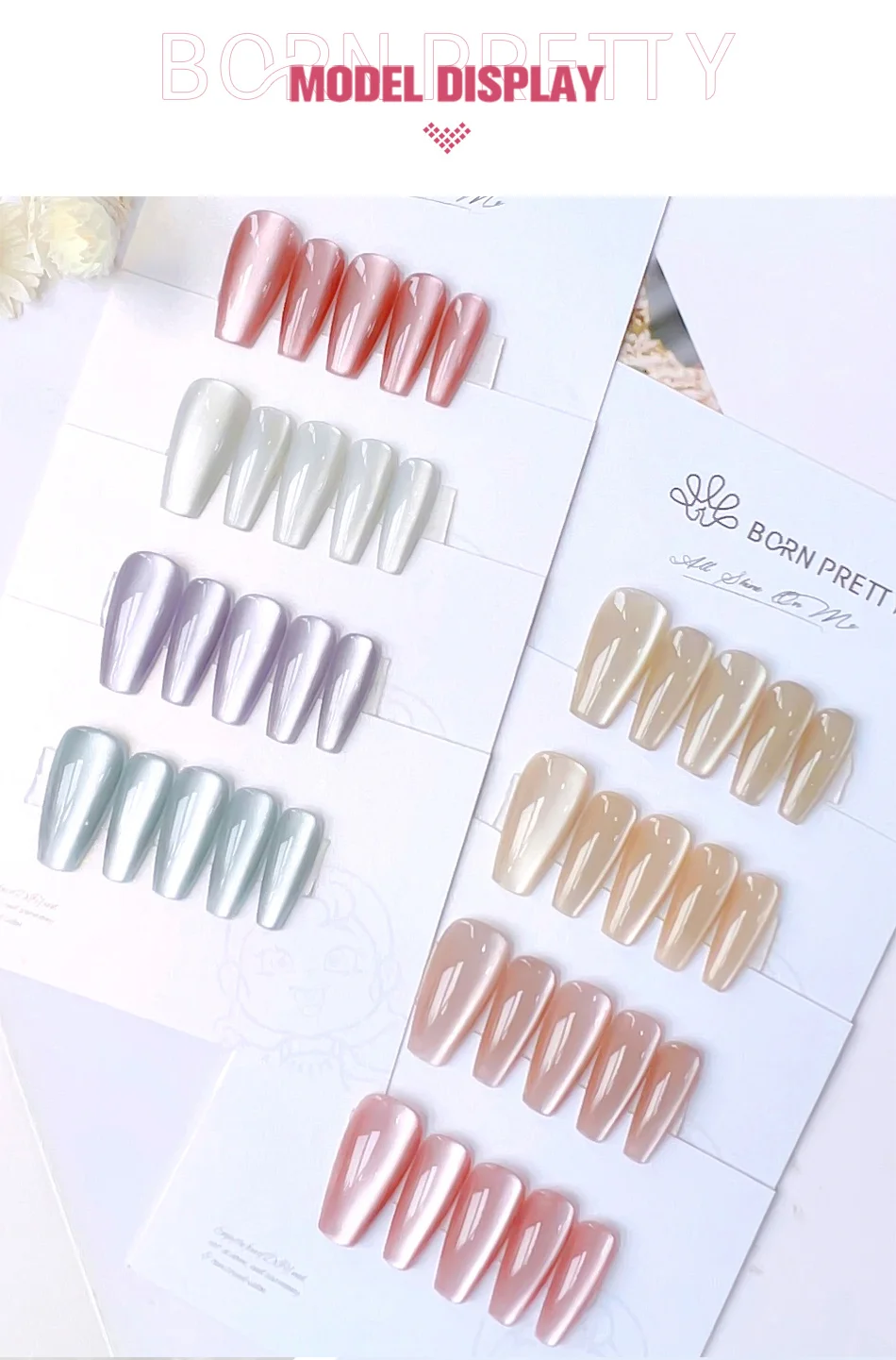 BORN PRETTY 10 ml Katze Magnetischer Gel Nagellack Mondlicht Glasperle Wasser Licht Kristall Soak Off UV Lack für DIY Nail Art – Detail 4