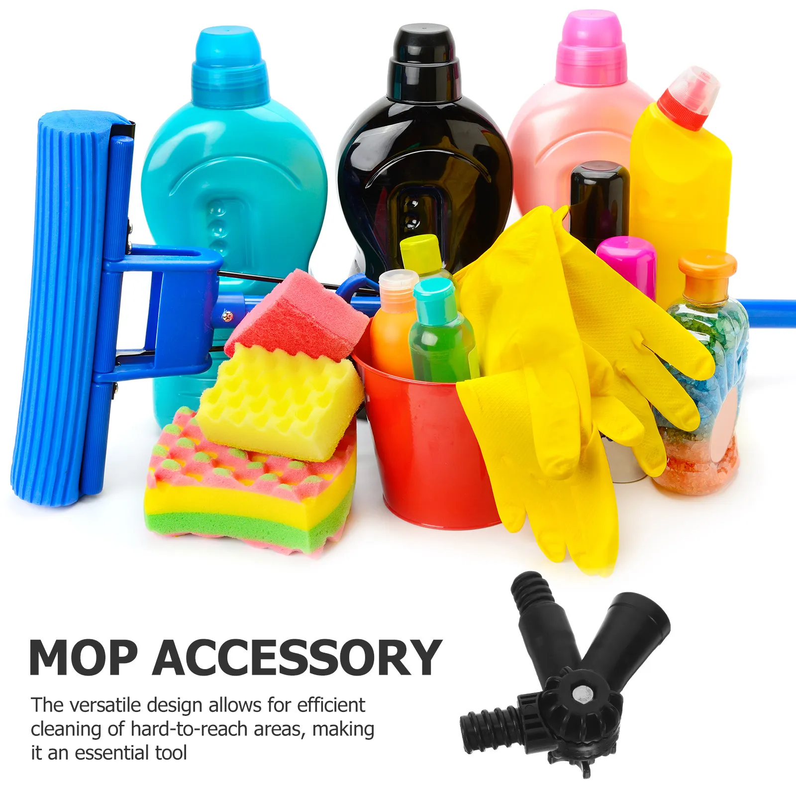 Universal Joint Mop Accessory American Threaded Pole Adapter Extension Pole for Window Squeegee Spider Web Brush Duster Cleaning