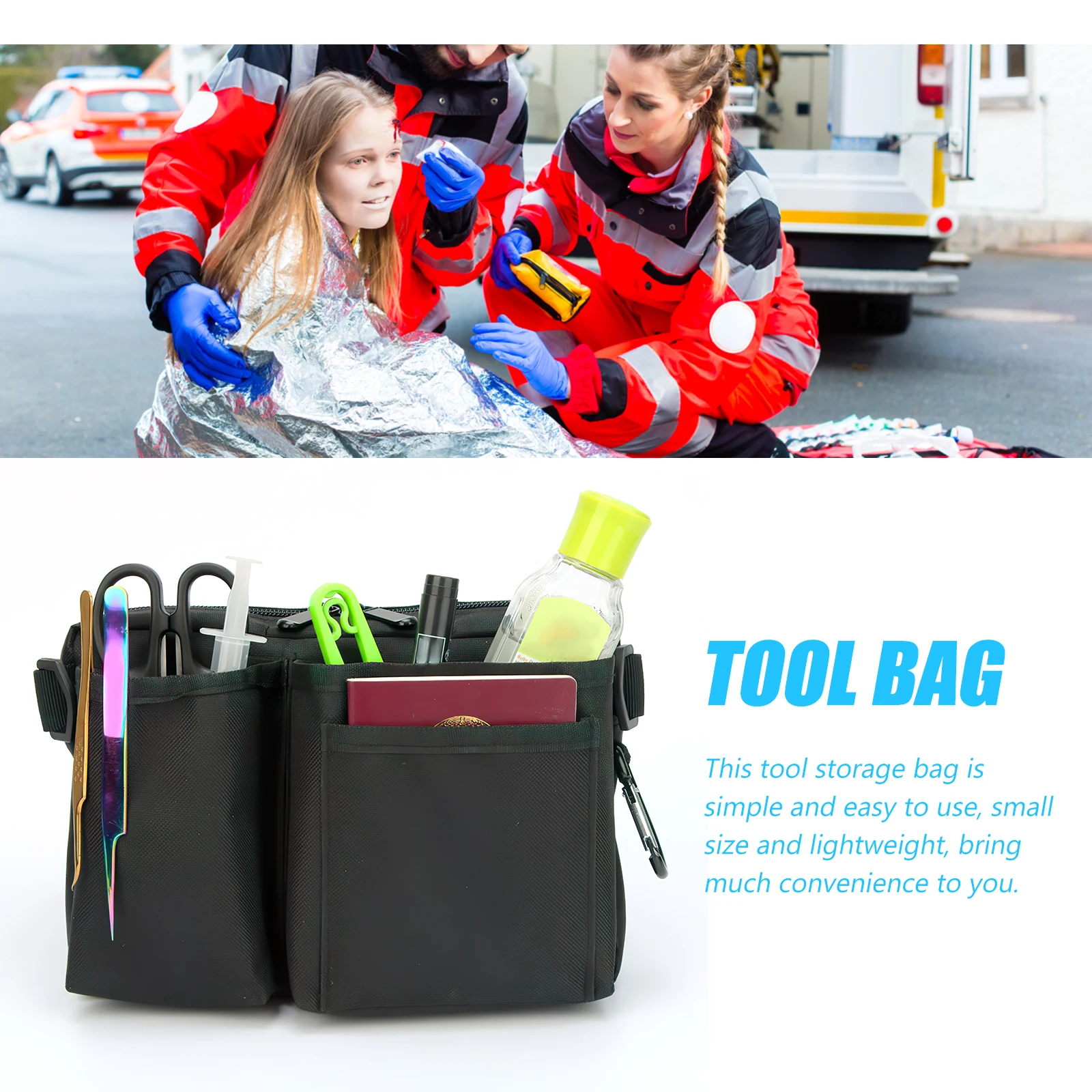 

Premium Oxford Cloth Electrician Tool Bag Organizer Heavy Duty Multi-Functional Storage Bag Lightweight Portable Design Zipper