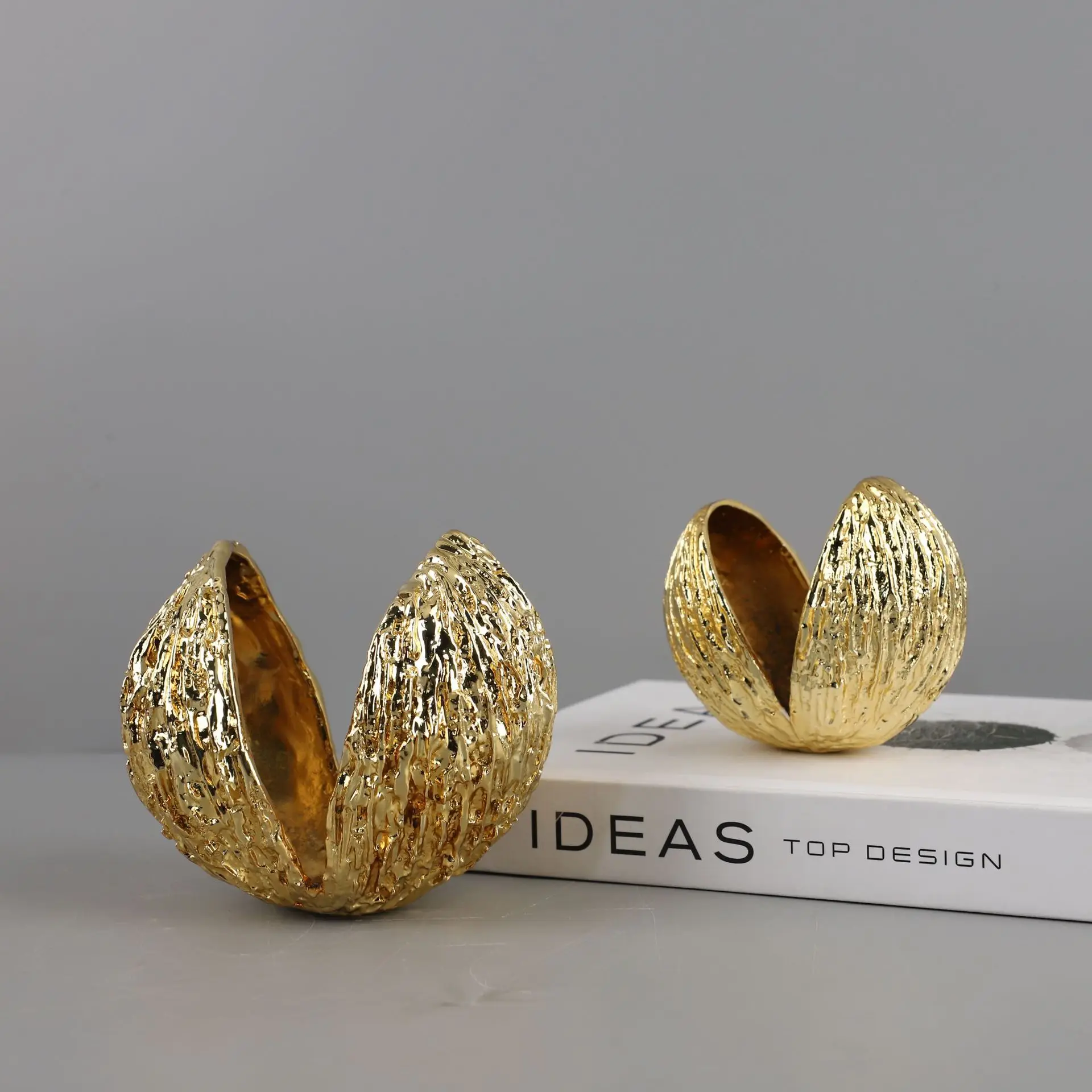 Nut Shell Statue Minimalist Modern Sculpture for Dining Table Entrance Desk Abstract Crafts Modern Home Decor