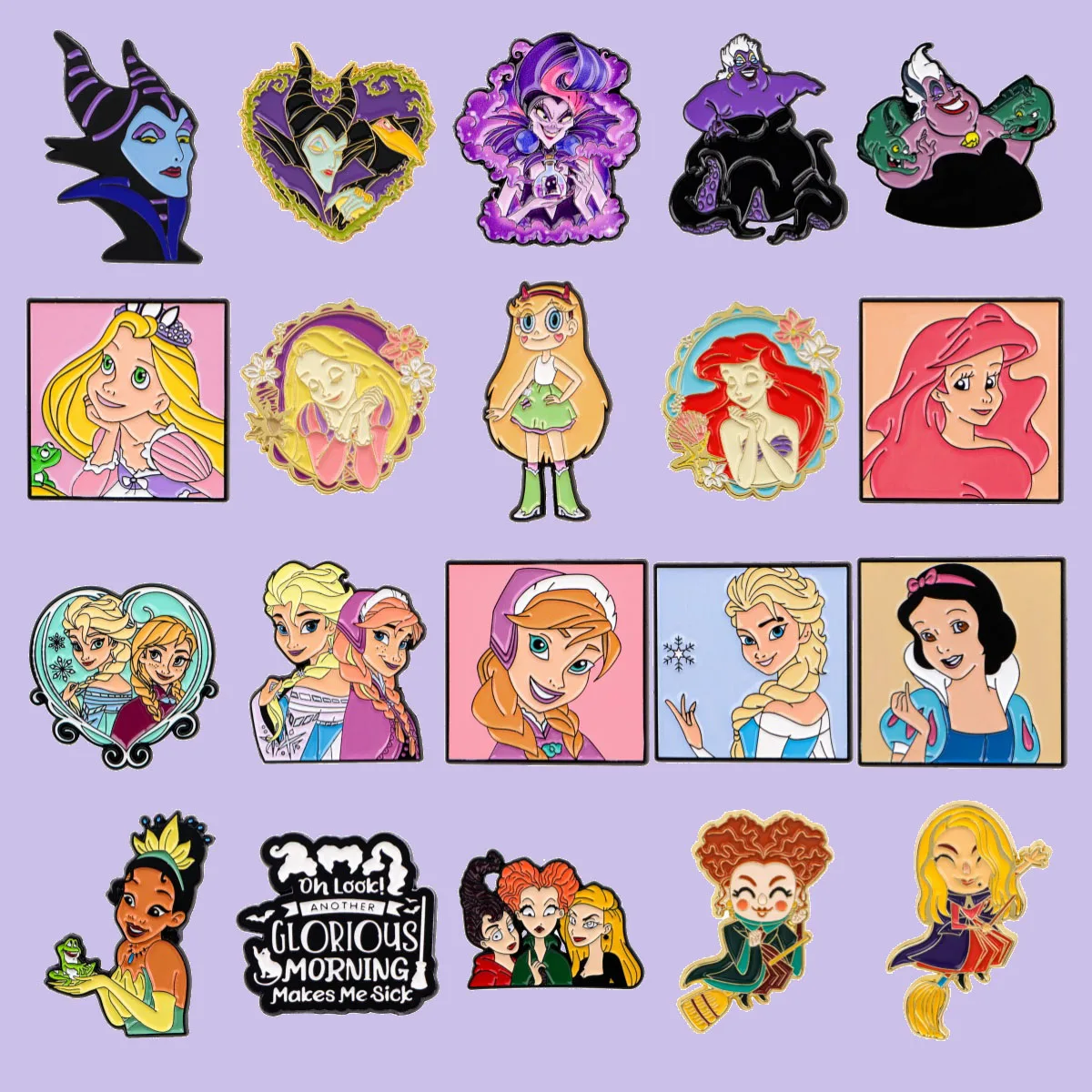 Pins de esmalte de princesas de dibujos animados, broche de Reina Villana, insignia para solapa, para mochila, accesorios de ropa, joyería de moda, regalos