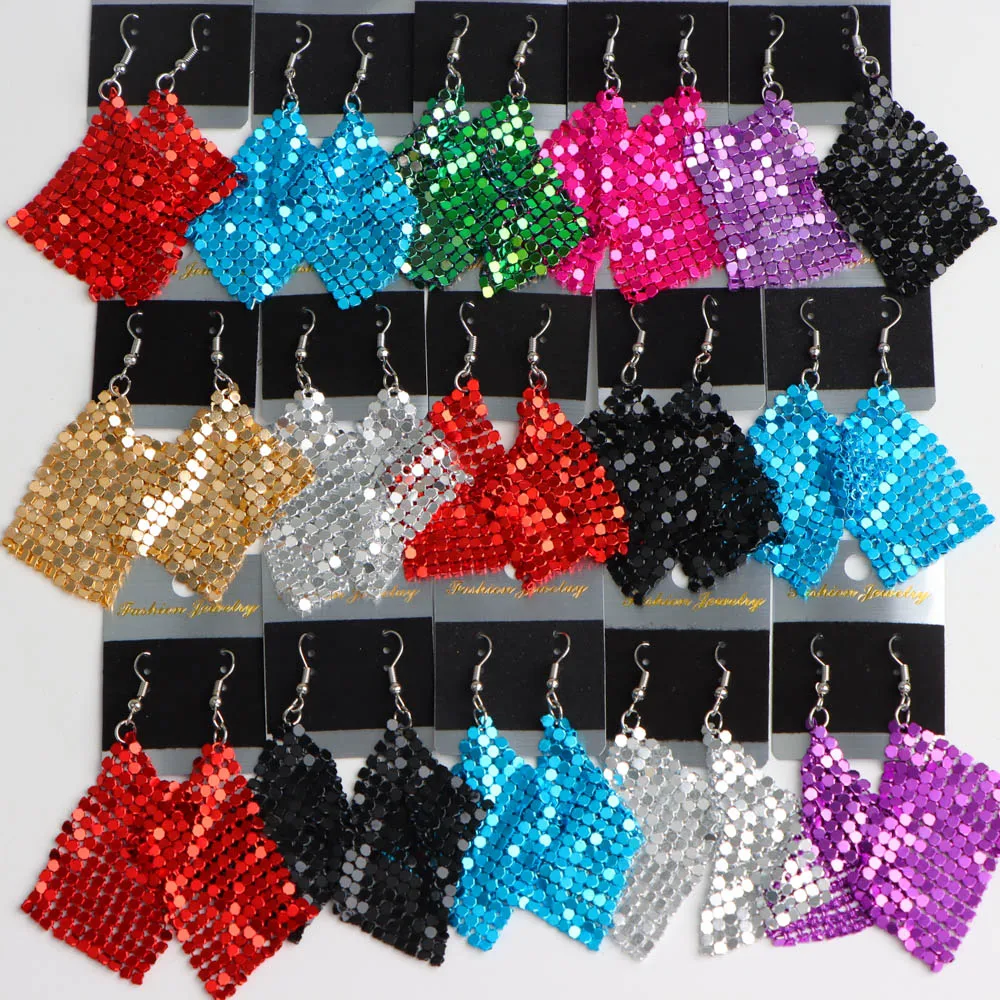 10Pairs/Lot Fashion Vintage Shiny Elegant New Design Multicolor Earrings For Women Jewelry Accessories Party Gifts Mixed Style