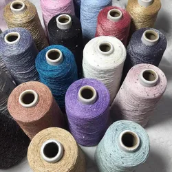 250g/ Roll Glitter Gold Silk Thread High-end Mohair Wool Cashmere Clothes Matching Thread DIY Hand-woven Sweater Shawl Material