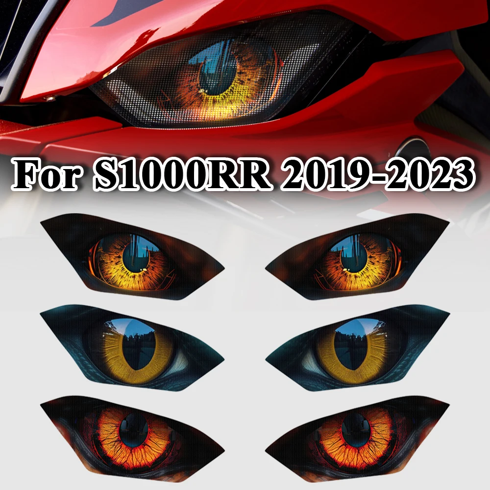 For BMW S 1000 RR S1000 RR S1000RR 2019-2022 2023 오토바이 헤드라이트 스티커 액세서리, 프론트 페어링 헤드 램프 가드 데칼