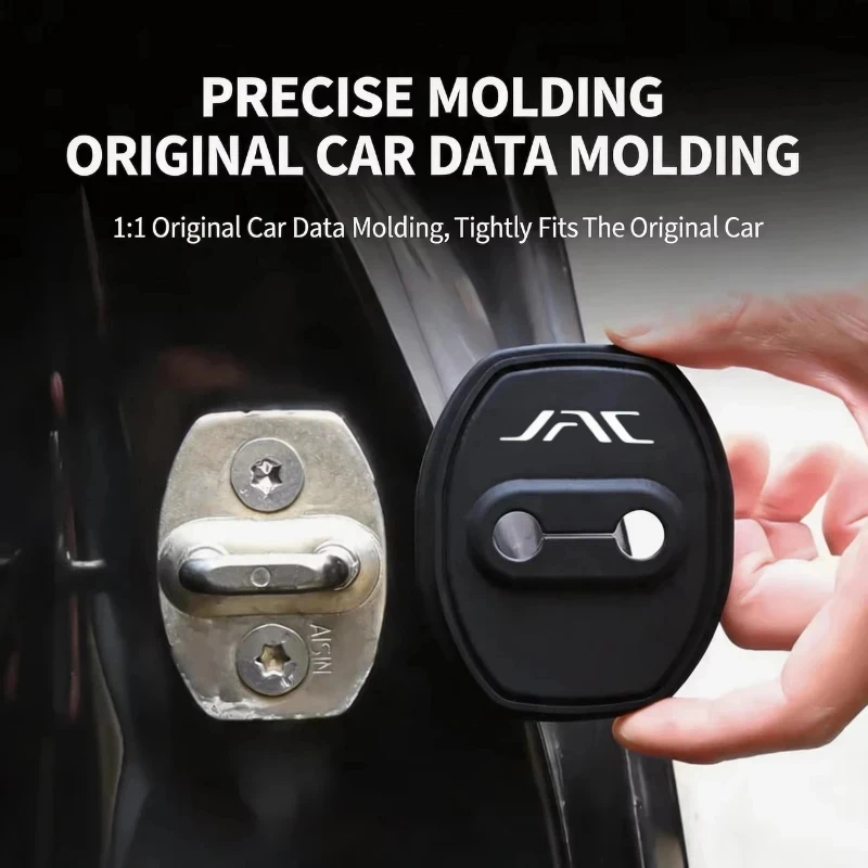 Silicone Car Door Lock Protector Cover Door Lock Pad Shockproof Dustproof Anti-Rust For JAC JS4 JS6 J7 JS8 Pro E30X RF8 J3 J5