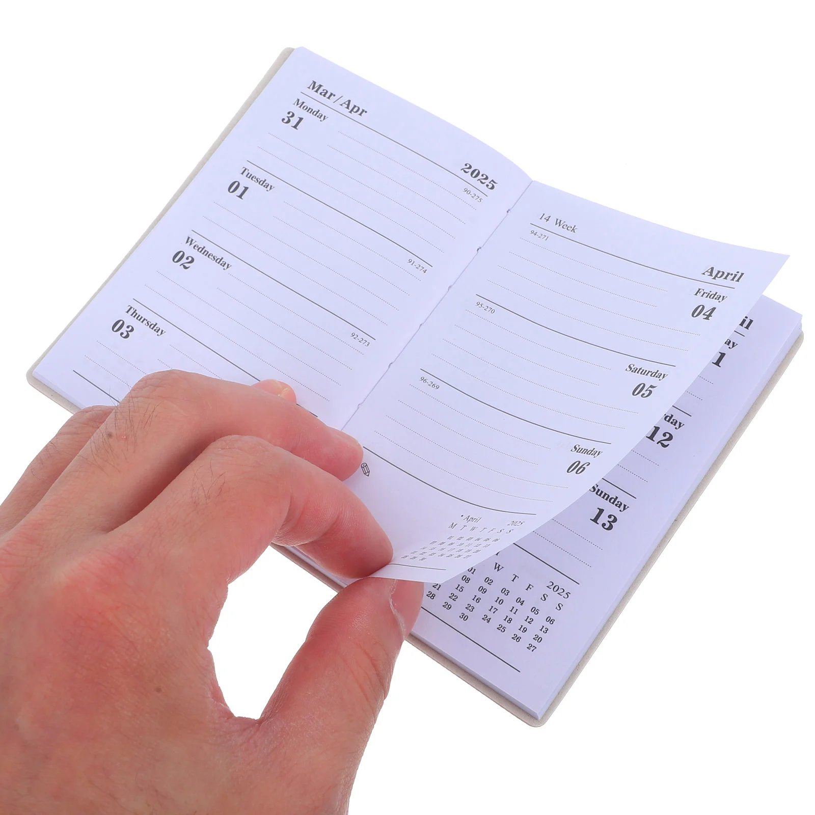 2025 Schedule Mini Agenda Notepad Daily Calendar Academic Planner Convenient Delicate Notebook Books Writing Work