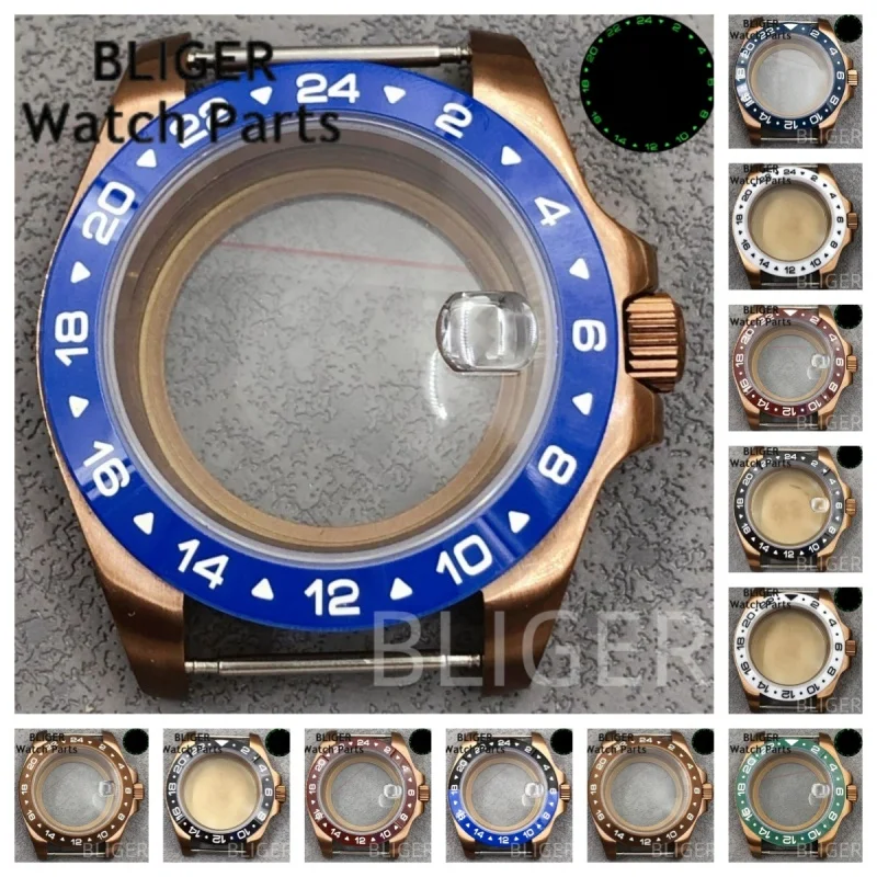 bliger-40mm-laton-vintage-sub-caja-de-reloj-bisel-ceramico-fijo-zafiro-superluminoso-ajuste-nh34-nh35-nh36-eta2824-pt5000-movimiento