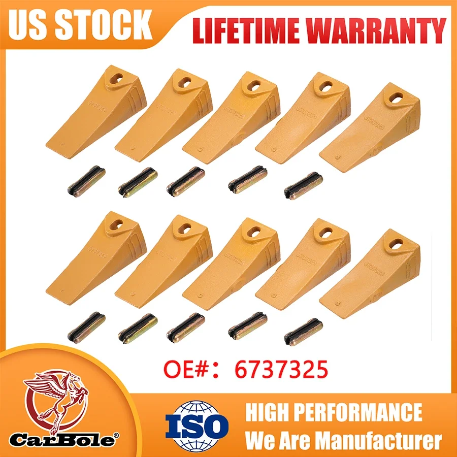 

Зубья ковша 6737325 с гибкими штифтами 6737326 для мини-экскаваторов Bobcat, 10 шт.